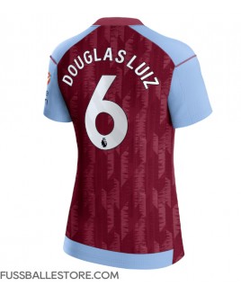 Günstige Aston Villa Douglas Luiz #6 Heimtrikot Damen 2023-24 Kurzarm